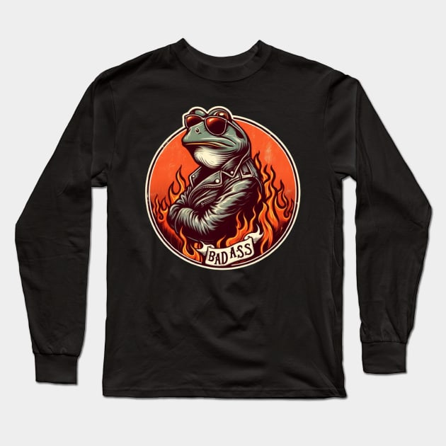 badass frog Long Sleeve T-Shirt by Anthony88